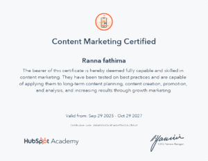 hubspot content marketing certification